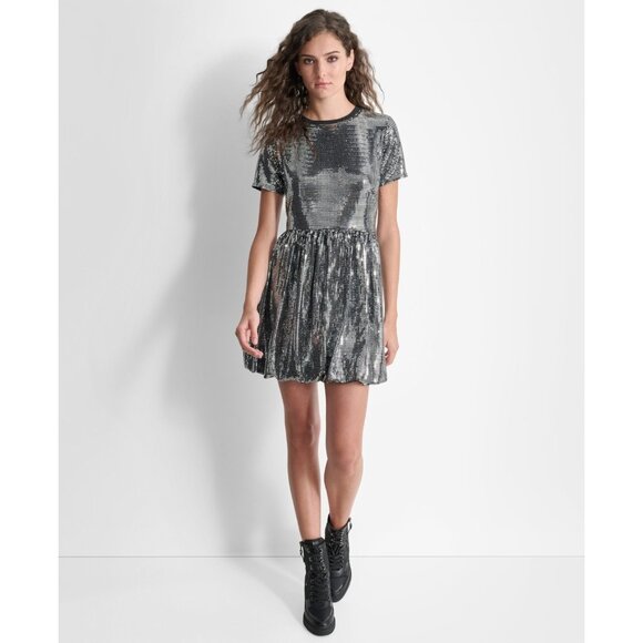 sequin dresses plus size Plus Size Long Sleeve Sequin V-Neck Dress – Ever-Pretty Plus